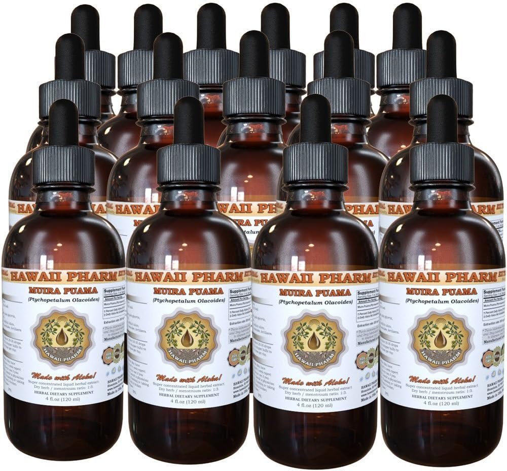 Muira Puama Liquid Extract, Biologische Muira Puama (Ptychopetalum Olacoides) Tinctuur Supplement 15x4 oz