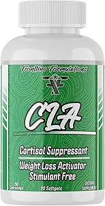 Frontline Fomulaties CLA, Cortisol Suppressant, Stimulant Free, Verbetert energie en metabolisme, verhoogde energie en duurzaamheid, trein Harder, Recover Sneller, Veteranen Eigendom en Bediend (90 Servers)