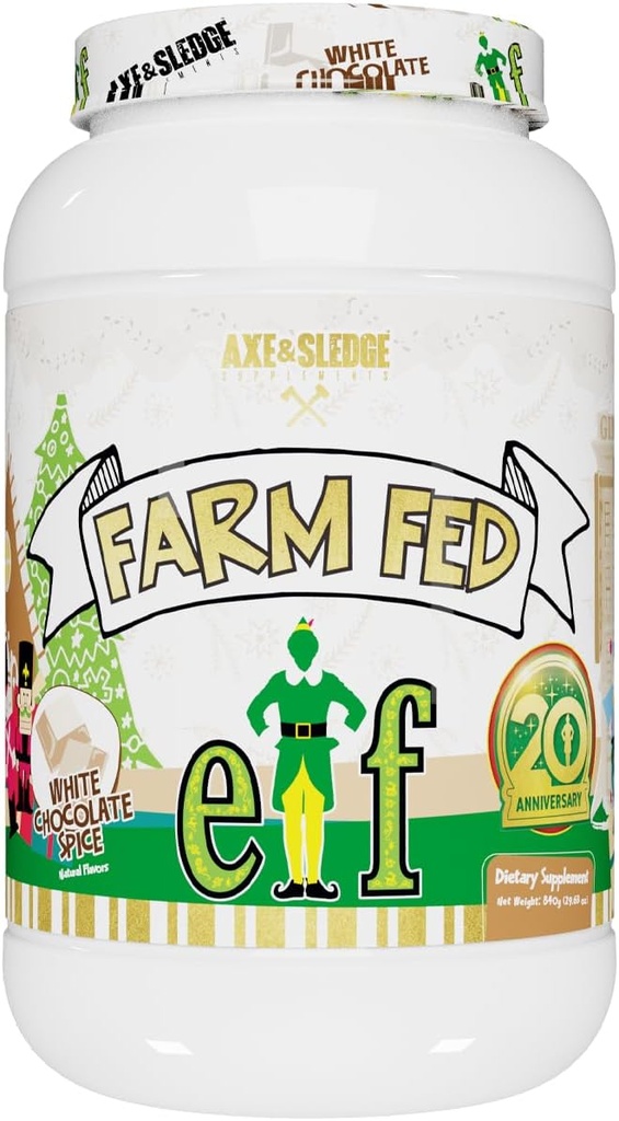 Axe & Sledge Farm Fed 100% Wei Proteïne Isolaat met digestieve enzymen (ELF White Chocolate Spice - 22G)