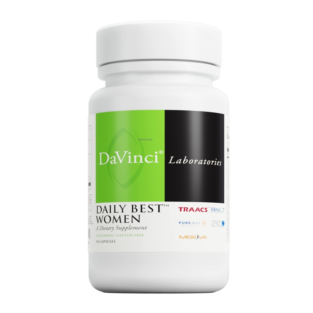 DAVINCI Labs - Daily Best Women - A Dietary Supplement with Vitamin B6, Vitamin B12 Vitamin C, Vitamin K2, and More - Vegetarian, Gluten-Free - 90 Capsules