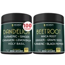 Bundel 6in1 Paardenbloem Supplement & 6in1 Beetwortelcapsules - Ondersteuning van spijsverterings-, immuun- en hartgezondheid