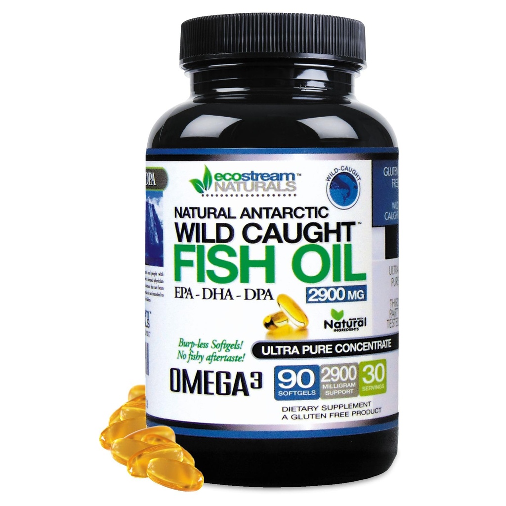 Wild Caught Omega 3 Fish Oil DPA-EPA-DHA Supplement 2.900 Milligrammen - Nu met nog meer DPA-EPA-DHA