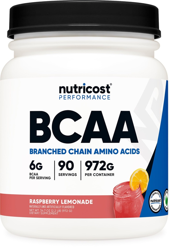 Nutricost BCAA Poeder 2:1:1 (Raspberry Lemonade, 90 porties)