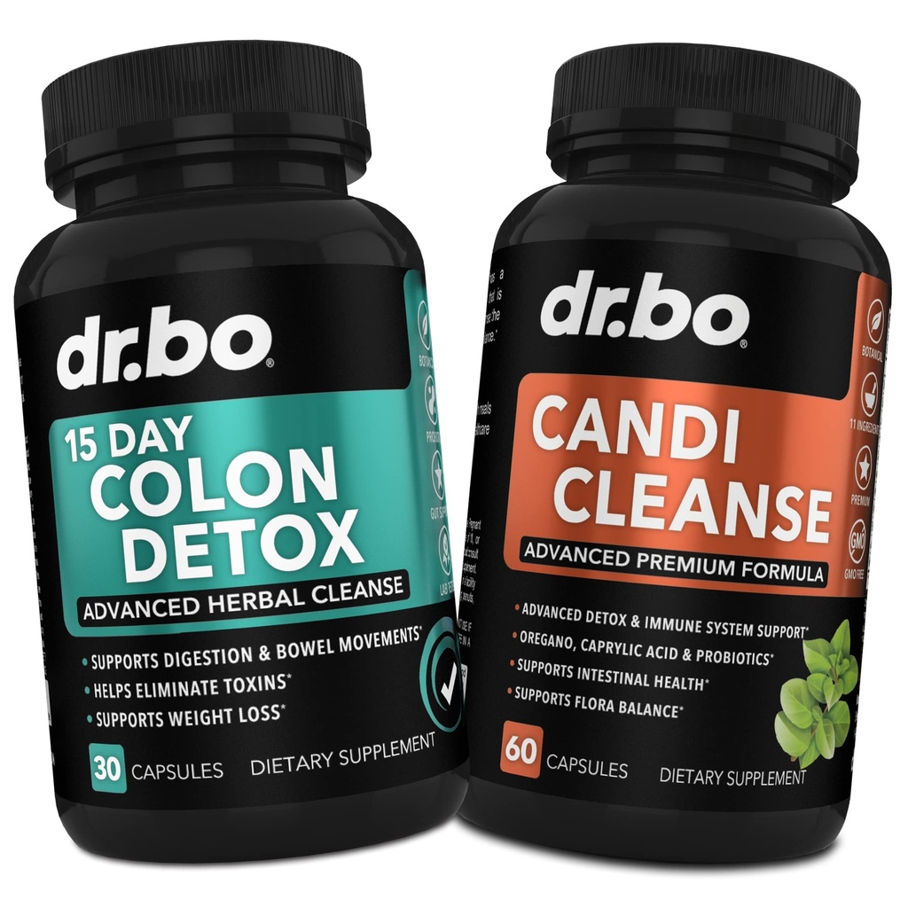 Colon Candi Cleanse Detox Support - Anti Overgroei & 15 dagen Intestinal Cleanse Pills & Probiotic - Balance Control & Snelwerkende natuurlijke Laxative voor Constipatie Relief - Bowel Movement Gut Health