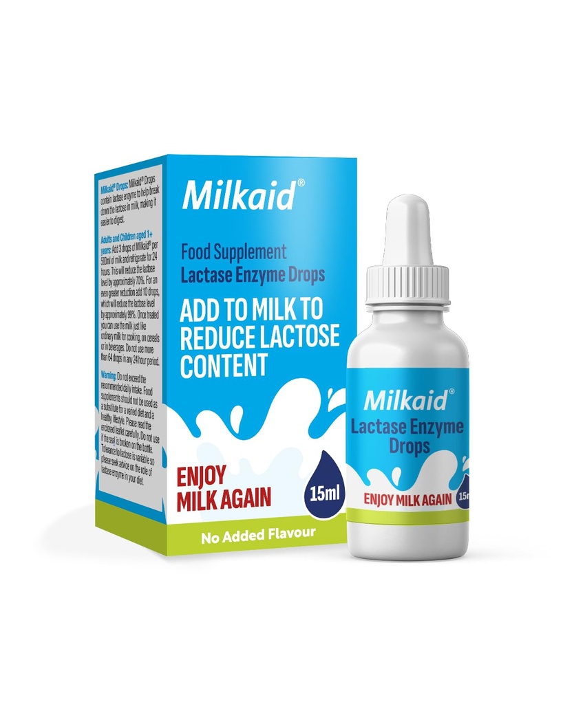 Melkaid Lactase Enzyme Drops for Lactose Intolerance 