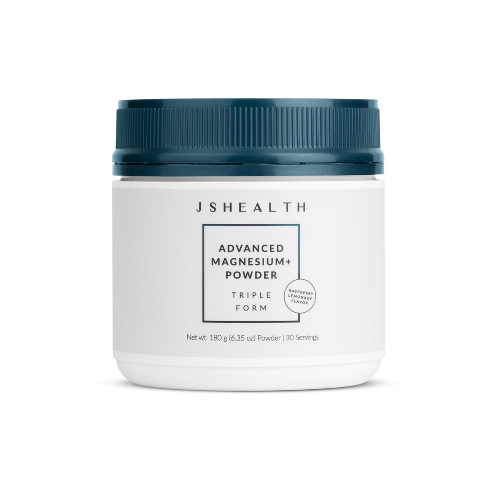 JSHealth Vitaminen Geavanceerde Magnesium+ Poeder met Magnesium Glycinate & Citrate - 3 Biobeschikbaarheidsformulieren, 400 mg/Serving