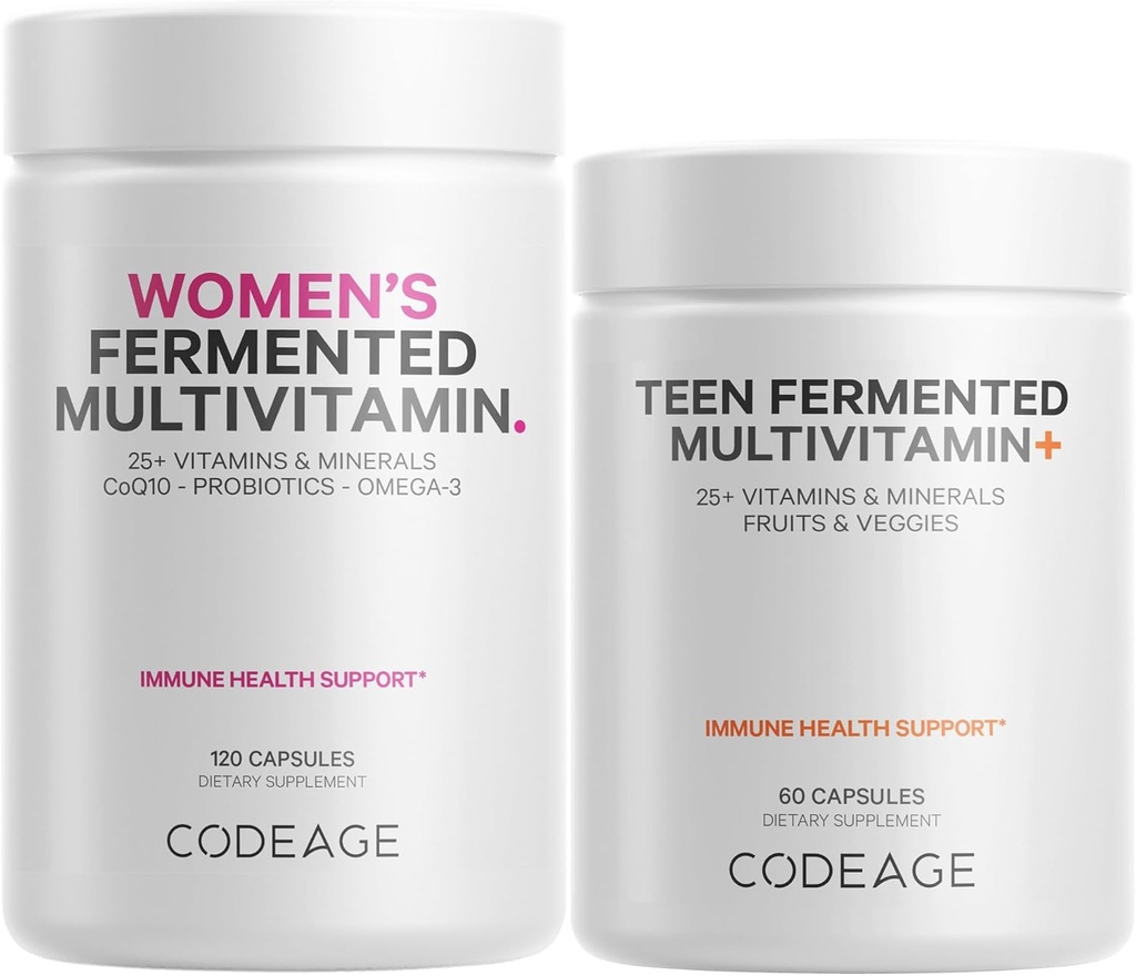 Codeage Immuun ondersteuning bundel Multivitamine voor vrouwen + Multivitamine voor tieners