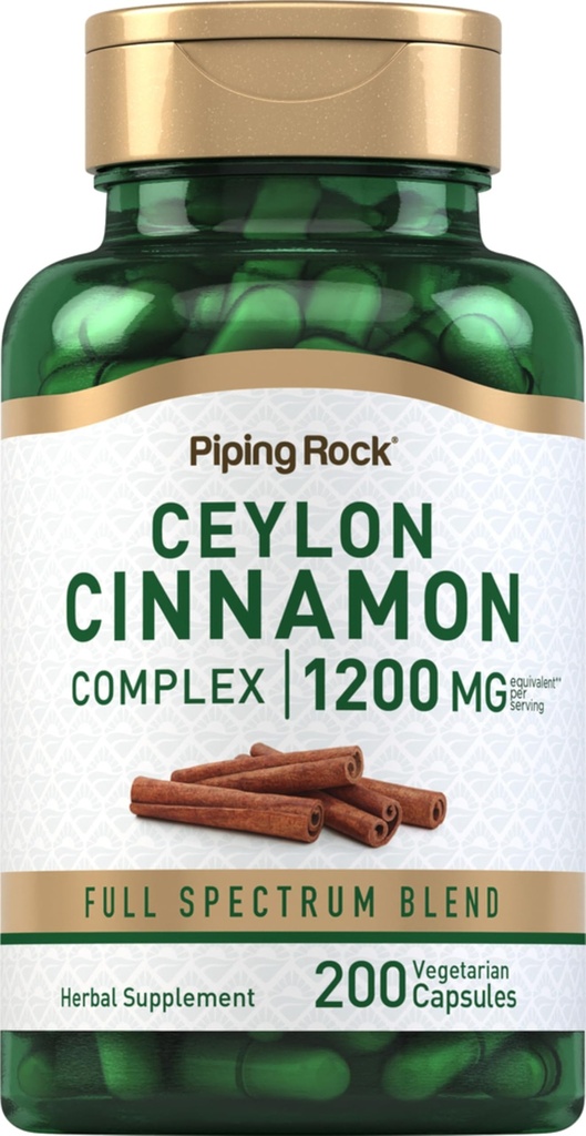 Piping Rock Ceylon Cinnamon Complex Capsules 1200 mg 
