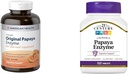 American Health Papaya Digestief Enzyme Kauwtabletten 600 Tel en 21e eeuw Tropische Papaya Enzyme Kauwtabletten 100 Tel Bundle