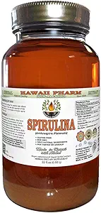 Spirulina Alcoholvrije Liquid Extract, Organische Spirulina (Arthrospira platensis) Gedroogde Algen Glycerite Natuurlijke Kruidensupplement, Hawaii Pharm, USA 32 fl.oz