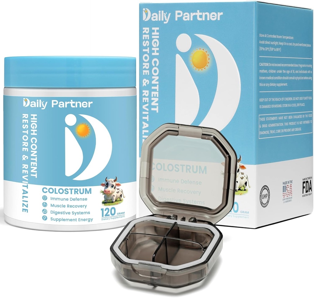 Colostrum Poeder - Immune Support & Gut Health Supplement, bevordert natuurlijke spierherstel, Calostro Bovino, Inclusief Capsule Box & Lepel