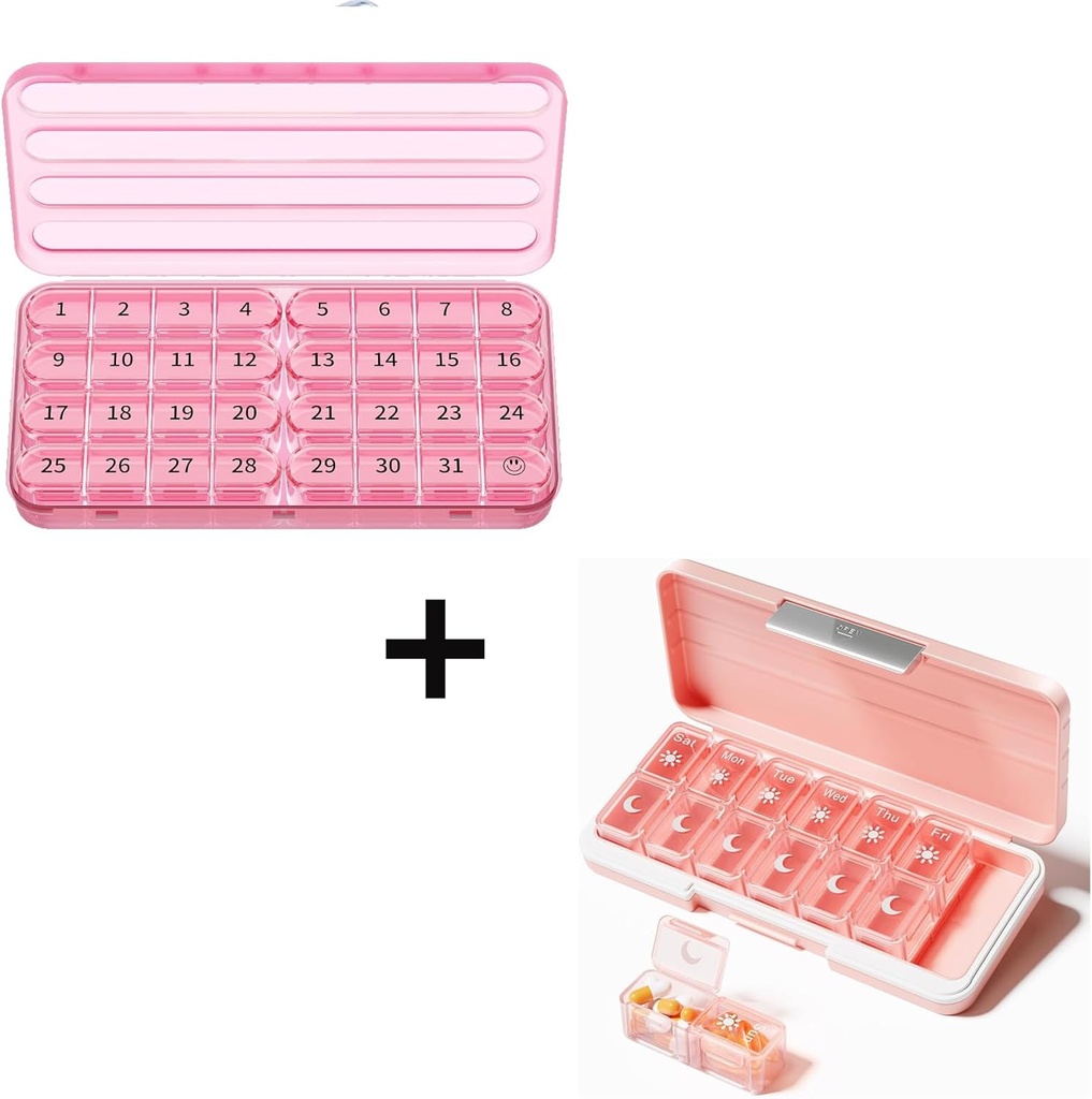 Maandelijkse pil Organisator & pil Organizer 2 keer per dag