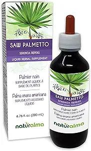 Naturalma Saw Palmetto (Serenoa repens of Sabal serrulata) Fruit Alcoholvrije Tinctuur - 6,76 fl oz Liquid Extract in druppels - Kruidensupplement - Veganistisch