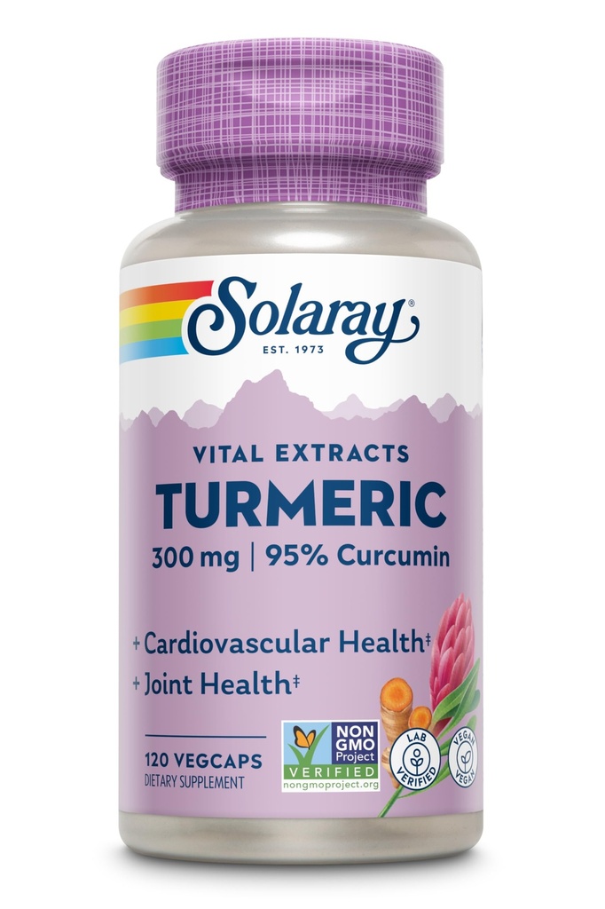 Solaray Guaranteed Potency Turmeric Root Extract 300 mg VCapsules, 120 Tellen