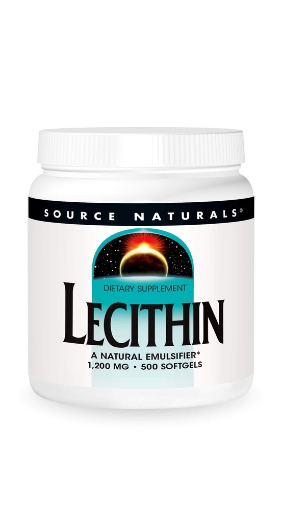 Bron Naturals Lecithin 1200 mg, Een Natuurlijke Emulgator - 500 Softgels