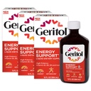Geritol Liquid Vitamin and Iron Supplement, Energy Support, Bevat hoge potentie B-Vitamins en ijzer, Aangename Proeverij, Gemakkelijk te slikken, Geen kunstmatige zoetstoffen, Niet-GMO, 12 Oz, 3 Pack