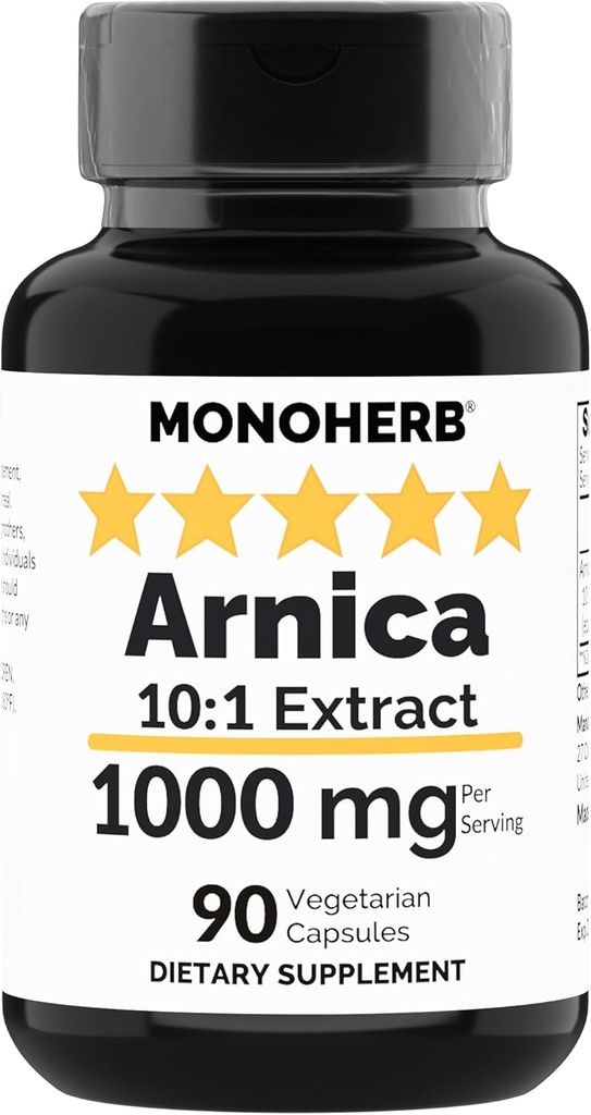 MONOHERB Arnica Extract 1000 mg - 90 Vegetarische Capsules