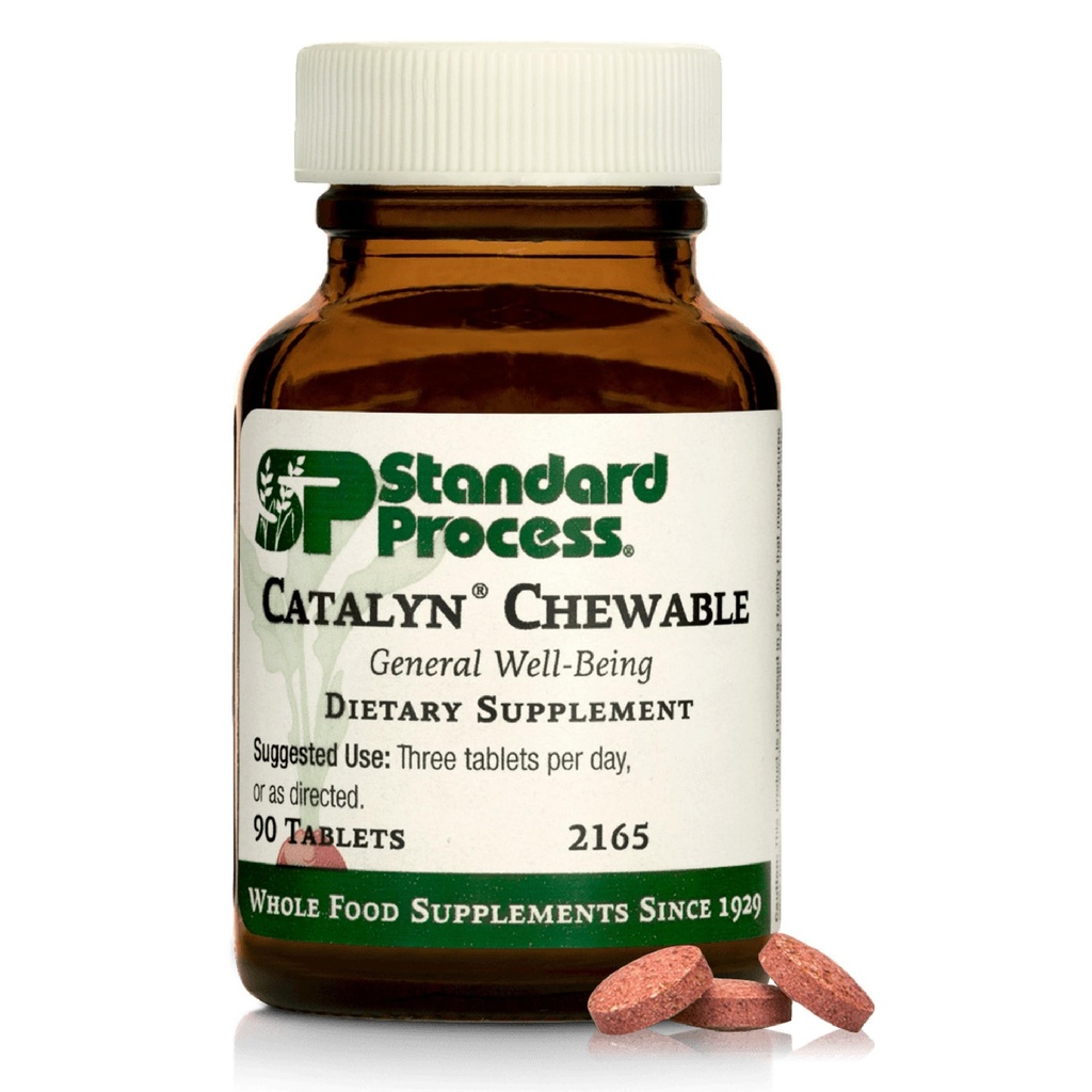 Standaardproces Catalyn Kauwbaar - Hele voedselgebaseerde ondersteuning voor celwerking - Bevat vitamine A, D, B6 - Aids Antioxidant Activity - Non-Dairy & Non-Soy - 90 tabletten