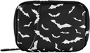 Pill Box Halloween Bats 7 Day Pill Case Travel Pill Organizer Bag with Zipper Portable Weekly Vitamin Medicine Supplement Holder Pouch Bag