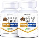 Healthfare Aged Black Garlic Supplement Pillen 2000mg Equivalent 2 Flessen, 180 Vegan Capsules 