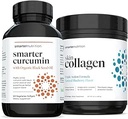 SMARTERNUTRITION Curcumine - Potentie en Absorptie + Smarter Skin Collageen - Drievoudige actieformule voor een levendige, gezonde huid