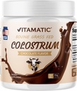 Vitamatic Bovine Colostrum Powder - Supplement for Gut Health, Hair Growth, Beauty, Muscle Recovery, & Immune Support - Easy to Mix - 81 Gram - 30 Servers (Chocolade smaak)