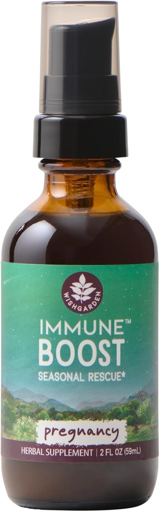 WishGarden Kruiden Immuun Boost voor zwangerschap - Plant-Based Herbal Immuun Ondersteuning Supplement w/Echinacea, Immuun Boost Tinctuur voor zwangere & postpartum moeders, Zwangerschap-veilig Immuunsysteem Ondersteuning, 2oz