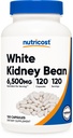 Nutricost Witte Nierbonen Capsules 6.500mg Equivalent, 120 Capsules - Vegetarische Caps, Glutenvrij en GGOvrij
