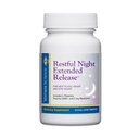 Dr. Whitaker Restful Night Extended Release Melatonine Slaaphulp helpt je slapen en blijft langer slapen met Dual-Layer, Extended Release Technology, 30 tabletten (30 dagen Supply)