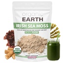 Organic Earth Irish Sea Moss Powder 8oz - Wildcrafted Sea Moss Organic with Bladderwrack & Burdock Root Powder - Thyroid, Digestion Support & Healthy Skin - USDA Certified Organic