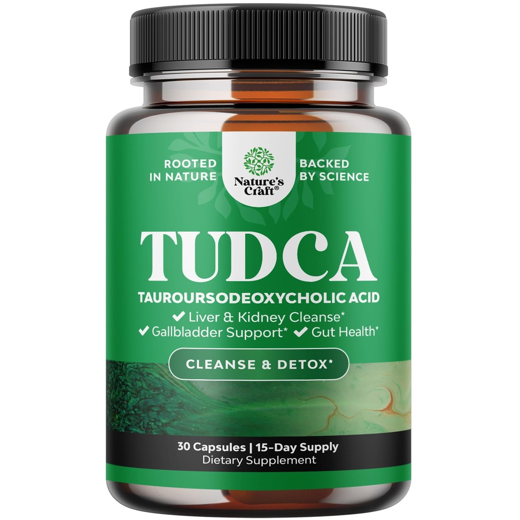 Advanced Bile Salt TUDCA Supplement - Extra sterkte TUDCA 500mg per portie Bile Salts voor Gallblad Nier- en leverondersteuning - Hoge zuiverheid Tauro Urso deoxycholzuur Lever en galblaas Reiniging