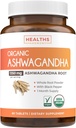 USDA Organic Ashwagandha Supplement - High Potency Ashwagandha Pills Made with Organic Black Pepper for Enhanced Absorptie - Vegan Non-GMO Made in the USA & Lab Verified (1 Months Supply)