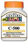 21e eeuw C 500 Mg met Rose Hips tabletten, 110 Tellen (pakket van 2)