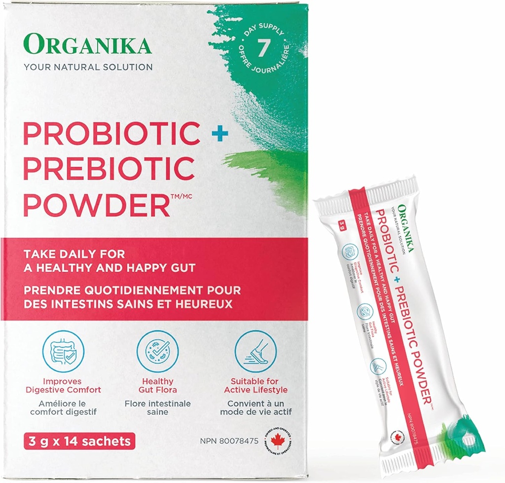 ORGANISKA Probiotic & Prebiotic Powder Sachets 14 Tellen, 3 GR