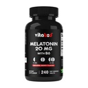 Vitabod Melatonine 20 mg - 240 Fast Solution Tablets - Drug Free - Natural Berry Flavor - Vegetarian, Non-GMO, Gluten Free 240 Tel (Pack of 1) (240 Tellen (Pack of 1))