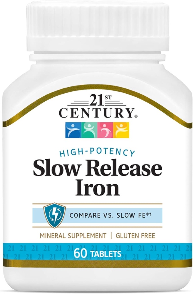 21e eeuw B 12 2500 mcg 110 Telling & Slow Release Iron 60 Tellen