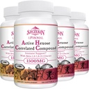 1500 mg Liposomal Active Hexose Correlated Supplement,480 Zachte Gels Beta-Glucans met Natuurlijke Paddestoel Extract, Immuunstelsel, Leverfunctie, Onderhoud T-Cell & Killer Cell Activity