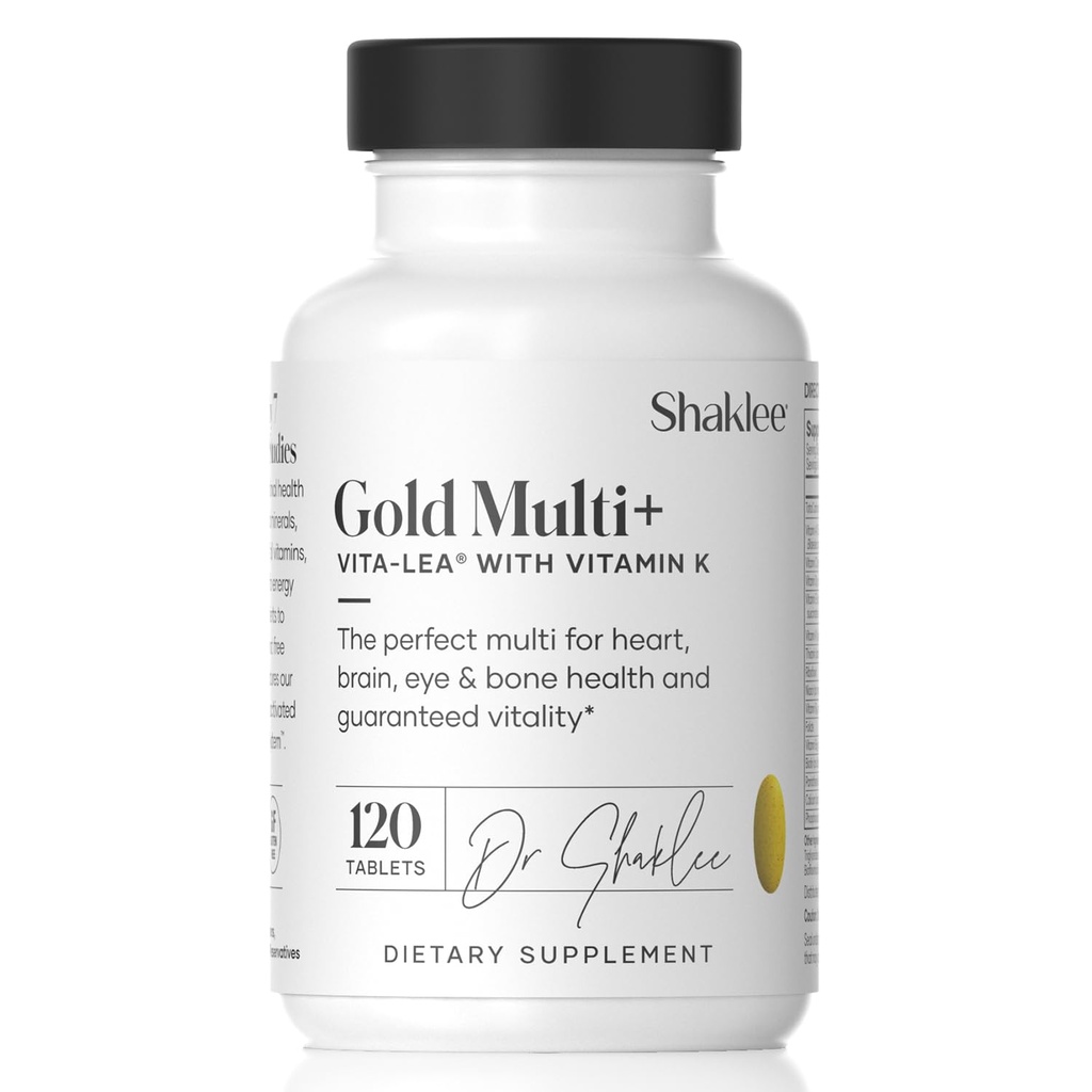 Shaklee Vita-Lea Gold® met vitamine K voor volwassenen van meer dan 50 jaar - Formule voor hart-, immuunsysteem-, bot- en gezamenlijke gezondheid - Ondersteunt fysieke energie en gezonde veroudering - essentiële vitamines - 120 tabletten
