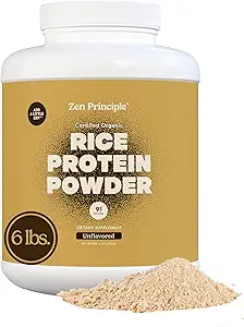 Zen Principe Biologische Bruin Rijst Proteïne 6 LB. USDA Gecertificeerde Biologische. Ongearomatiseerd. Niet-GMO. Veganistisch.