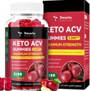 Totaria Keto ACV Gummies - 2000mg Apple Cider Vinegar Gummies Sugar-Free Support Stature Health with Probiotics, B12, Keto Supplements for Women & Men, 60 Counts