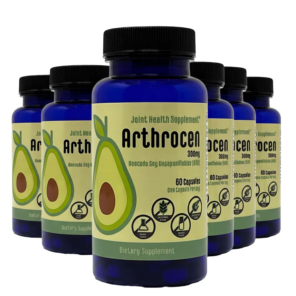 Joint Health Supplement, 300Mg Avocado Soy Onverzeepbare, niet-GMO, Zuivelvrij, Glutenvrij en Schelpvisvrij, 60 dagen aanvoer, één capsule per dag (12 maanden)