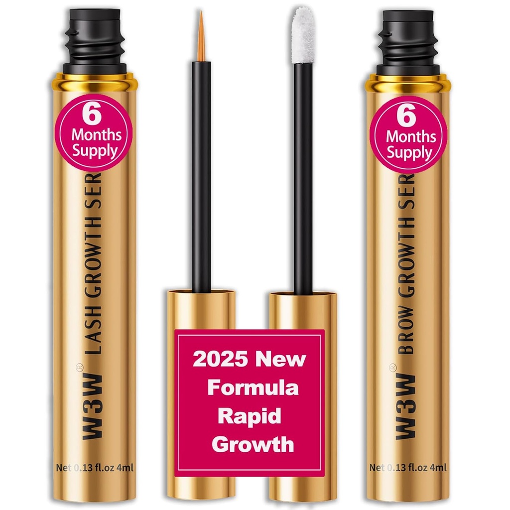 Lash Serum&Eyebrow Growth Serum set,2025 Upgrade - Snelle wimper voor Sterker, Eyebrow Growth Serum,Natural Ingredients (Upgraded Lash&Brow Serum set)