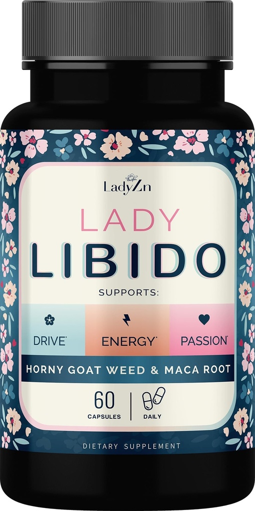 Lady Libido supplement voor vrouwen ondersteunen Mood, rijden en energie, met Hornygoatweed & Maca Root 