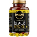 Maju Superfoods Black Seed Oil Capsules, Strong Cold Pressed, 2% Thymochinon, 100% Turkish Black Cumin Nigella Sativa Seed Oil, Biologische BSO, Liquid Blackseed, 120 Tel, 500mg per capsule