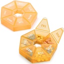 2PCS Wekelijkse pil Organisator Grote 7 dagen pil Box Organisator Dagelijkse Geneeskunde Case voor Vitamine Visolie Pillen Supplementen Artritis Vriendelijk