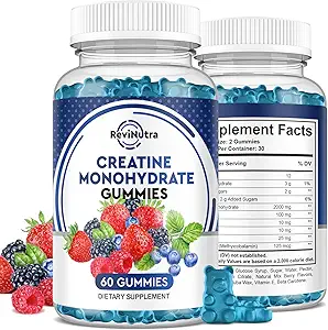 Creatine Kauwbare Gummies - 2000mg Creatine Monohydraat Tablet Kauwt, Snelle Absorberen, Makkelijk Digeting Kauwen voor mannen en vrouwen, Verbeter herstel, Build Muscle, Strength & Endurance - 120Count, 2pack