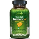 Irwin Naturals Whole-Body Turmeric+ - 60 Liquid Softgels - BioPerine Complex Enhanced Absorption - 30 Total Servings