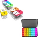 Odaro Extra Large Pill Organizer & Weely Pill Organizer 4 keer per dag - Kleur