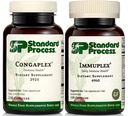 Standard Process Immune Support Bundle - Immuplex & Congaplex Supplement Set - Dietary Supplements for Immune System Health Support - Gluten-Free Supplements with Ribonucleic Acid & Vitamin C