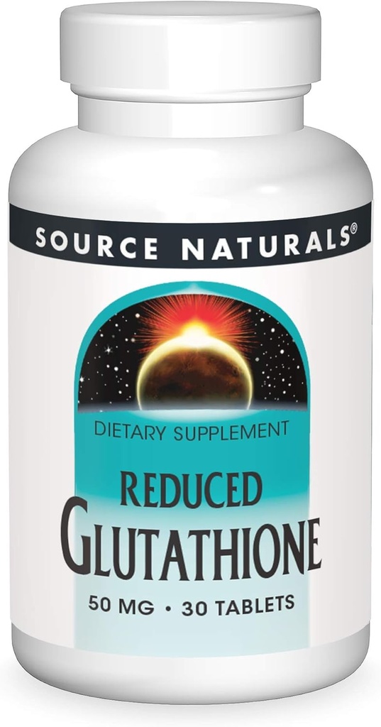 Bron Naturals Glutathion, Supplement voor leverondersteuning, 50mg - 30 tabletten